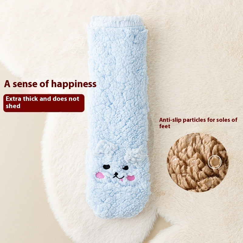 Ultra-Cozy Winter Socks: Velvet Warmth, Cute Design & Non-Slip Comfort!