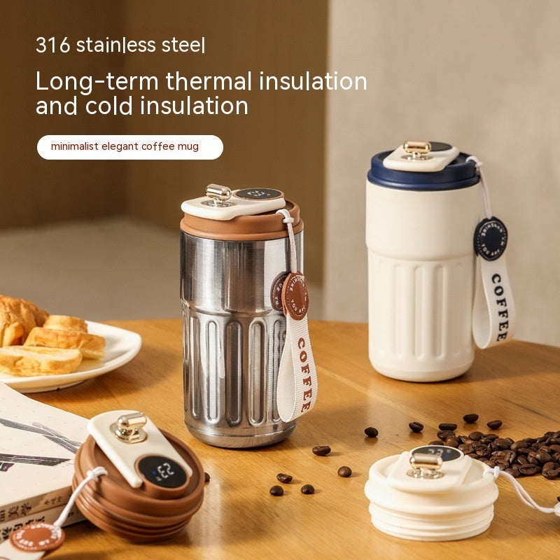 Smart Digital Thermos – Insulated Travel Mug for Hot & Cold Drinks