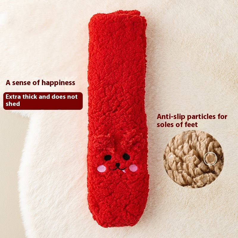 Ultra-Cozy Winter Socks: Velvet Warmth, Cute Design & Non-Slip Comfort!