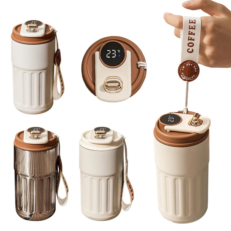 Smart Digital Thermos – Insulated Travel Mug for Hot & Cold Drinks