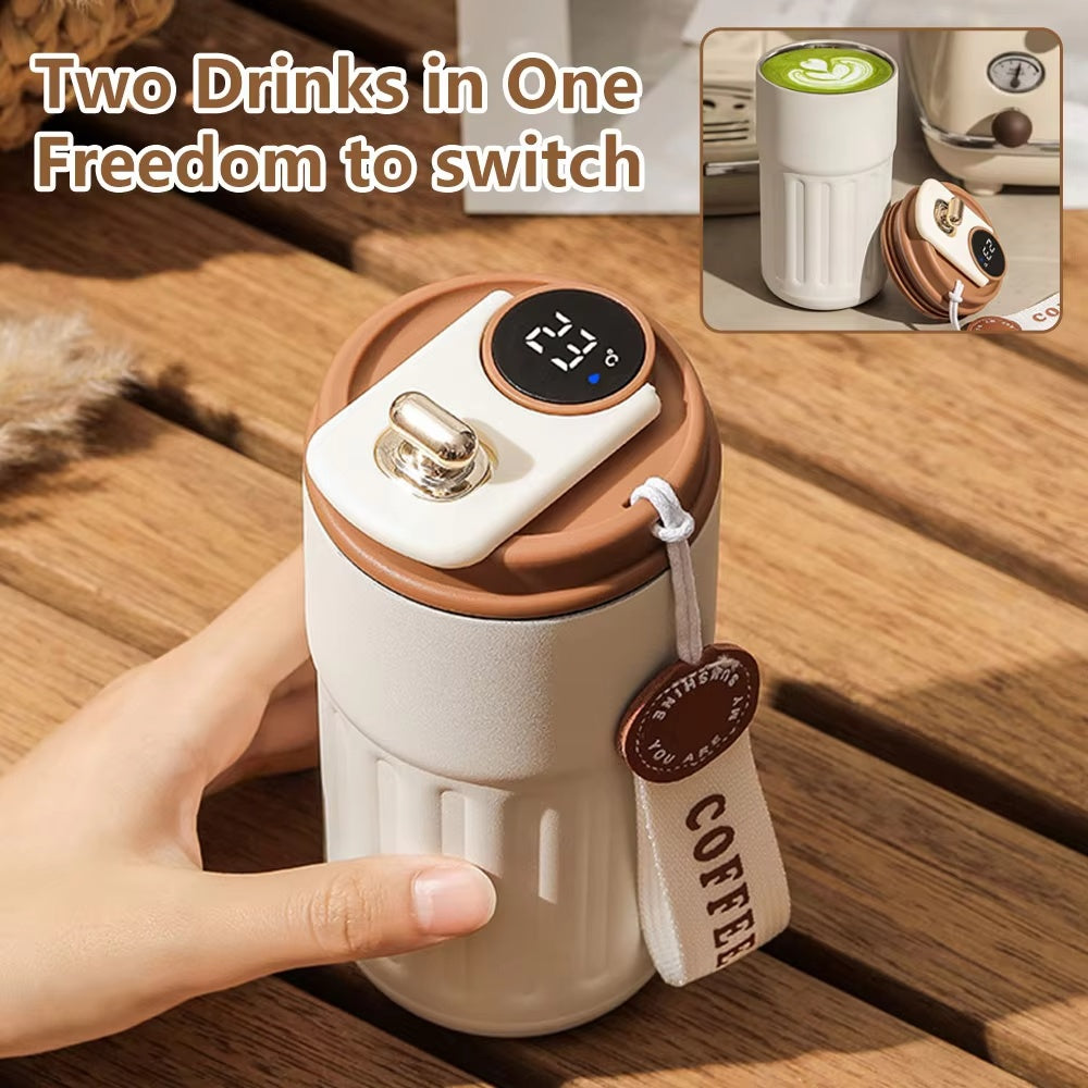 Smart Digital Thermos – Insulated Travel Mug for Hot & Cold Drinks