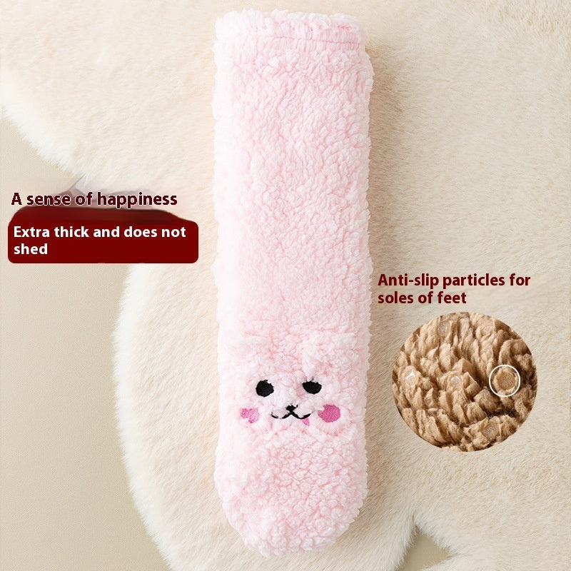 Ultra-Cozy Winter Socks: Velvet Warmth, Cute Design & Non-Slip Comfort!