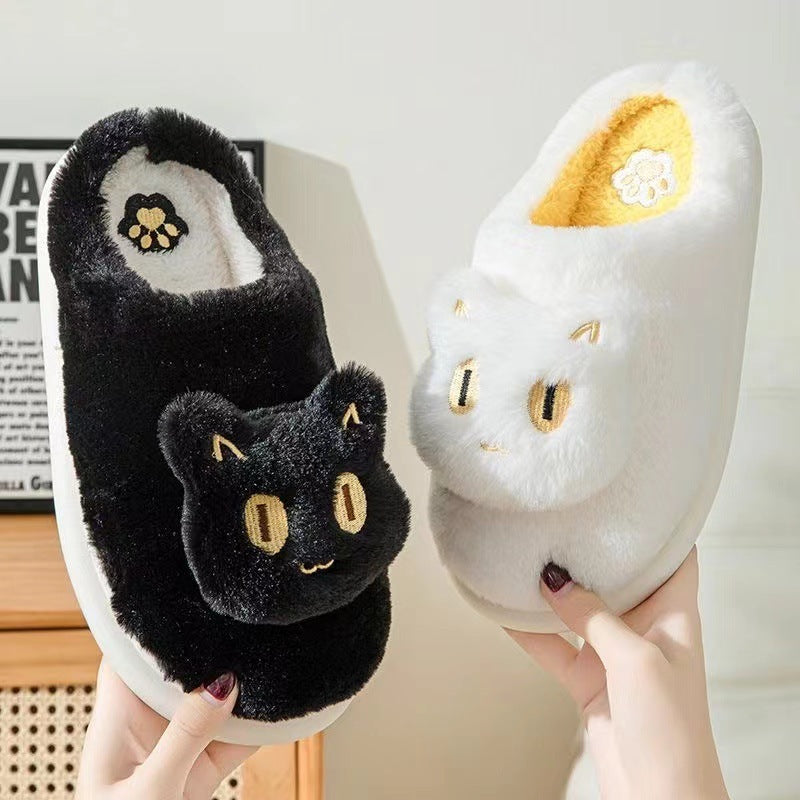 Comfy Cotton Cat Slippers – Soft, Plush & Warm Slip-Ons for Couples – Perfect for Winter!