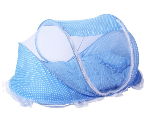 Foldable Baby Bed Net With Pillow – 2-Piece Set