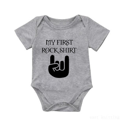 Little Rockstar Letter Romper – 100% Cotton Comfort for Your Mini Legend