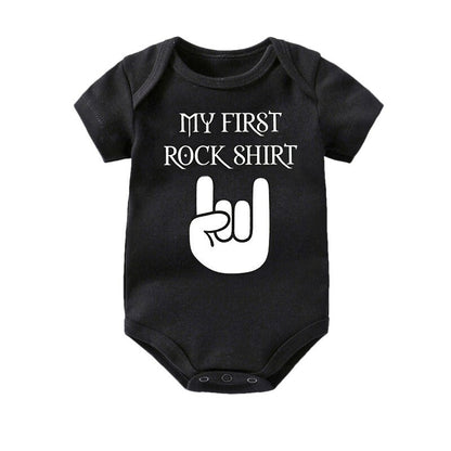 Little Rockstar Letter Romper – 100% Cotton Comfort for Your Mini Legend