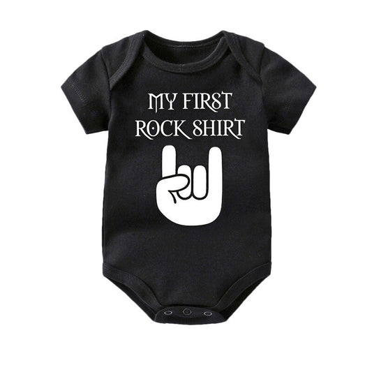 Little Rockstar Letter Romper – 100% Cotton Comfort for Your Mini Legend