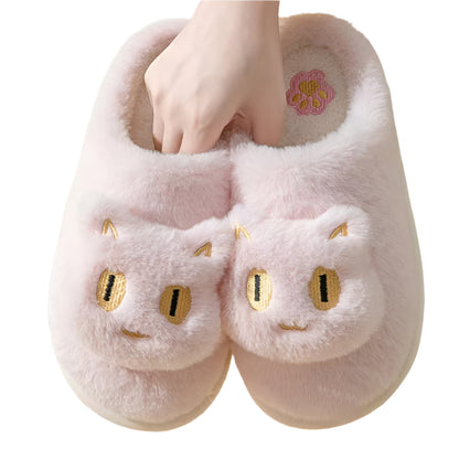 Comfy Cotton Cat Slippers – Soft, Plush & Warm Slip-Ons for Couples – Perfect for Winter!