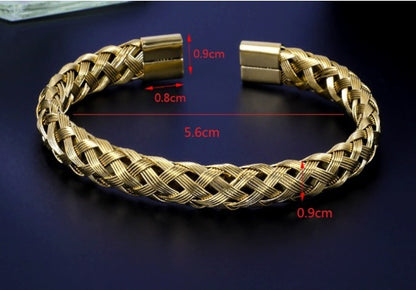 Creative Roman Digital Titanium Steel Bracelet & Ring Set