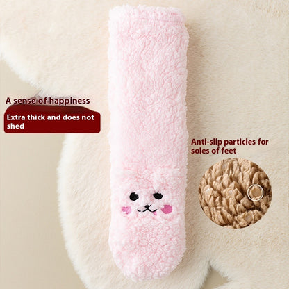 Ultra-Cozy Winter Socks: Velvet Warmth, Cute Design & Non-Slip Comfort!