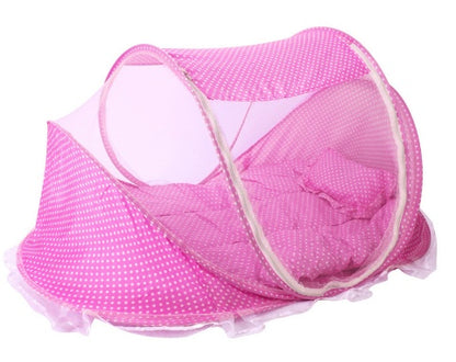 Foldable Baby Bed Net With Pillow – 2-Piece Set