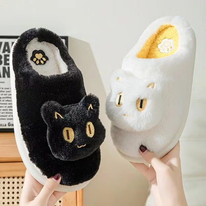 Comfy Cotton Cat Slippers – Soft, Plush & Warm Slip-Ons for Couples – Perfect for Winter!